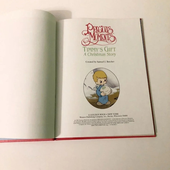 1991 Precious Moments Timmy’s Gift A Christmas Story by Samuel J Butcher Book - Picture 7 of 16